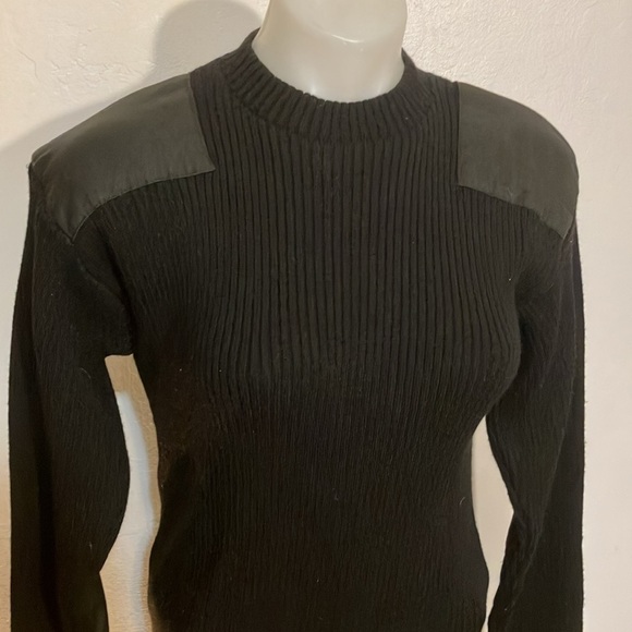 Sweater Commando pencil sweater with elbow & shoulder patches 4XL fits like XLT - Picture 2 of 8